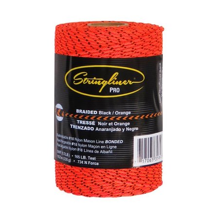 STRINGLINER Braid Line Repl Org/Blk 500Ft 35491